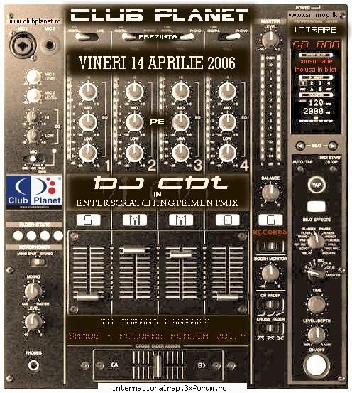 ENTER SCRATCHINGTEIMENTMIX - Vineri, 14 aprilie 2006, Dj CDT prezinta in Club - Evenimente